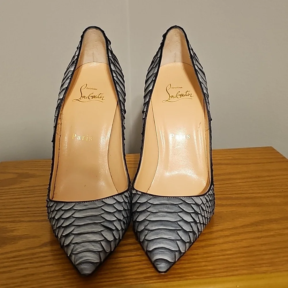 Christian Louboutin Python Froze So Kate Heels Brand New - Picture 2 of 11